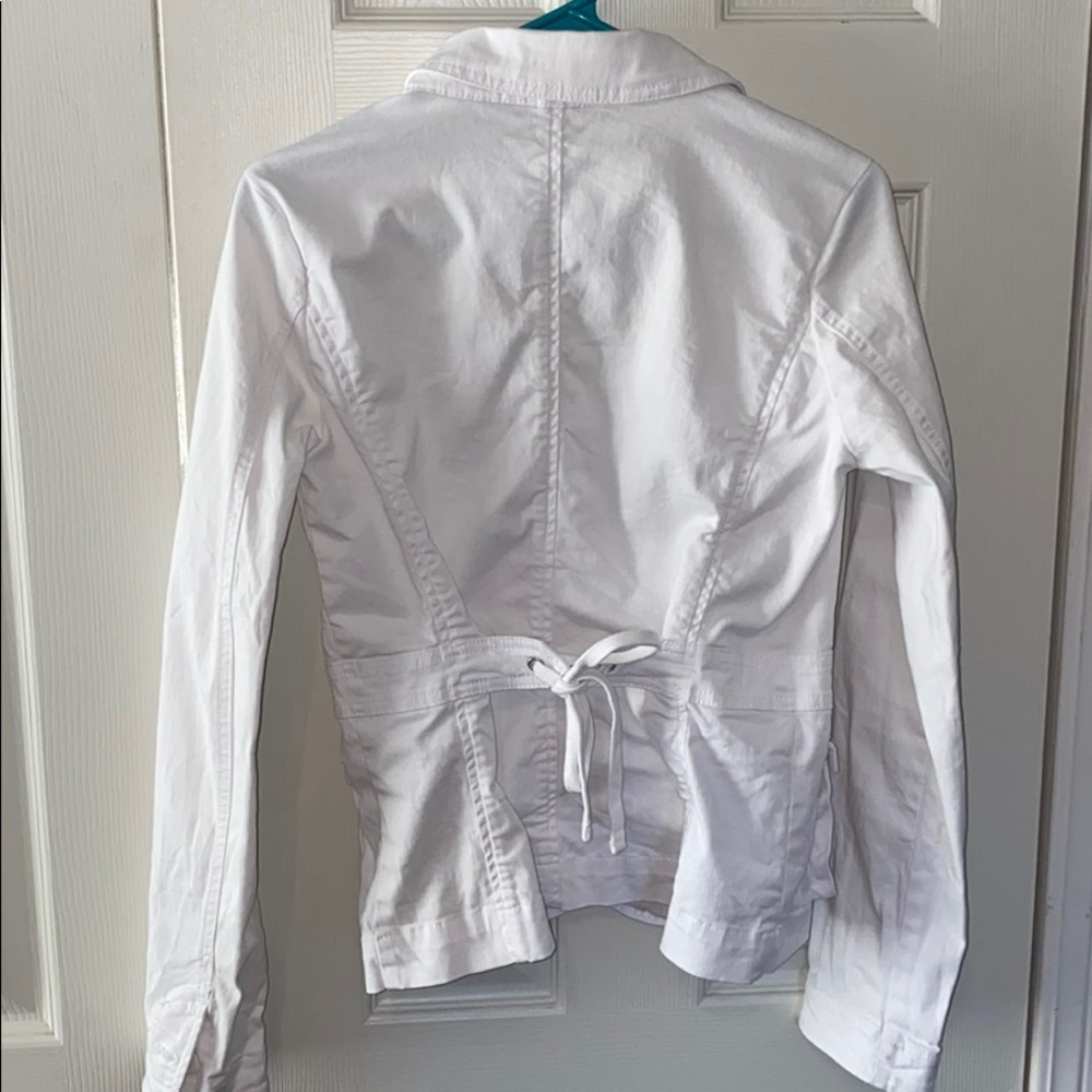 Kikit Jeans White Cropped Jacket - Picture 4 of 8